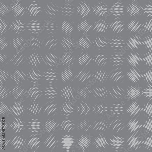 Vector Halftone Pattern. Set of Dots. Dotted Texture on grey Background. Overlay Grunge Template. Distress Linear Design. Fade Monochrome Points. Pop Art Backdrop.