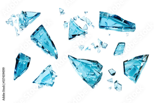 Obraz na płótnie Broken Glass PNG on transparent background w salonie