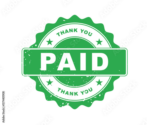 Paid Stamp with Grunge Effect – High-Quality Distressed Design