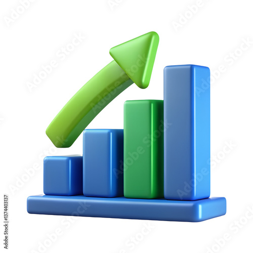 bar chart with up arrow on transparent background.png