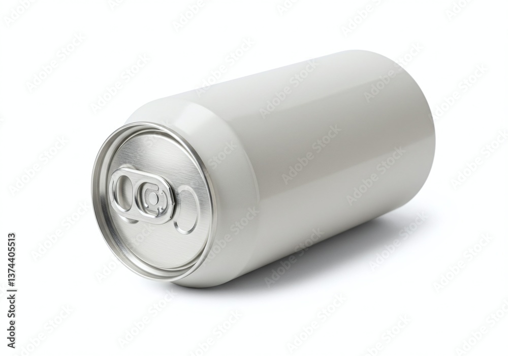 Aluminum Can: A sleek, metallic can in a clean, modern design, perfect for refreshing beverages or conceptualizing branding. Aluminum Can: A sleek, metallic can in a clean, modern design, perfect for refreshing beverages or conceptualizing branding.