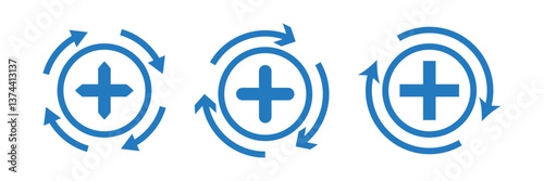 health recovery icon vector with simple design