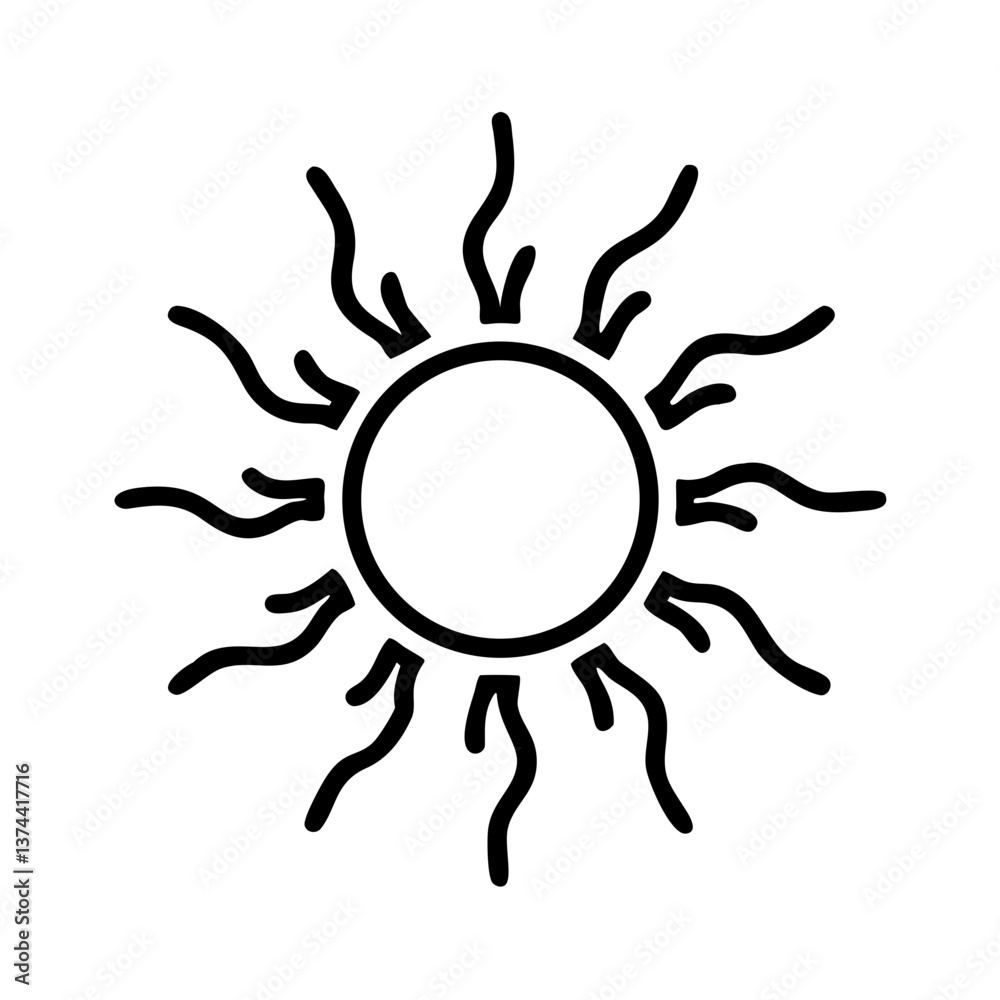 Sun Rays Icon Sun Rays Icon