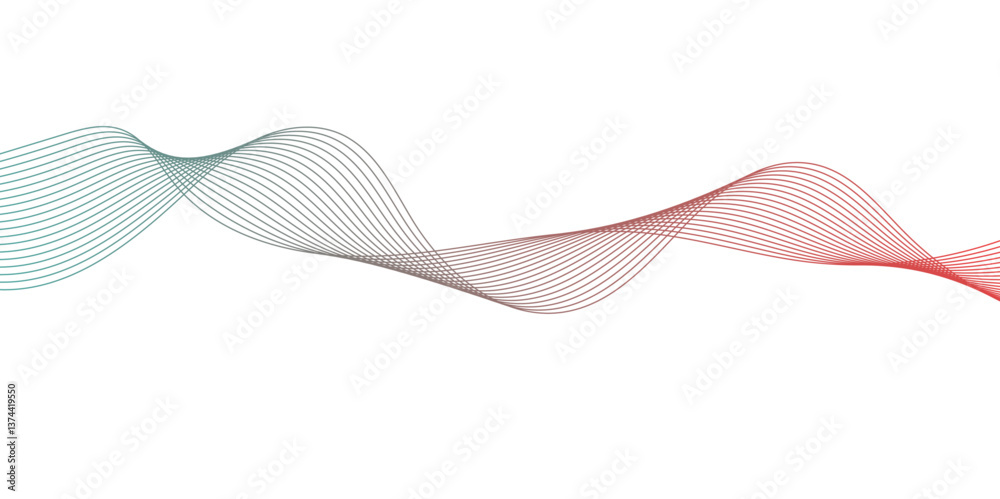 Smooth Wave Line Background. Abstract Flowing Curve with Gradient Effect Smooth Wave Line Background. Abstract Flowing Curve with Gradient Effect