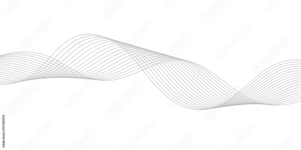 Smooth Wave Line Background. Abstract Flowing Curve with Gradient Effect Smooth Wave Line Background. Abstract Flowing Curve with Gradient Effect
