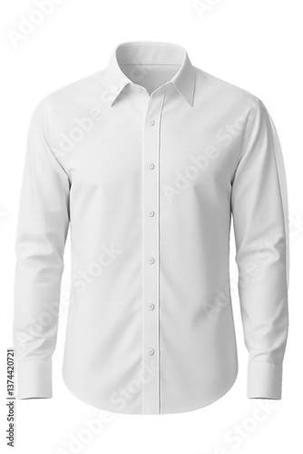 Klassisches weißes Hemd, das vor einem dunklen Hintergrund mit subtilem Glühen ausgestellt ist, perfekt für formelle Anlässe