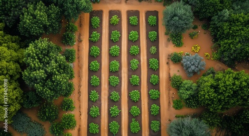 Freshly Cultivated Vegetable Farm in Lush Green Landscape During Daytime