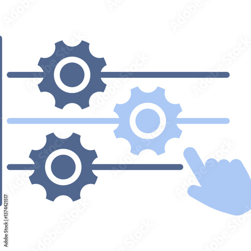 Refine Program Flat Blue Icon