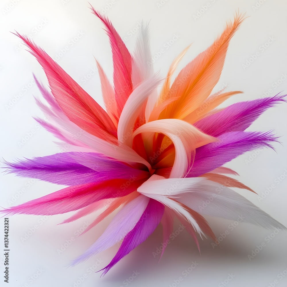 Vibrant Abstract Art Creation Featuring Colorful Swirling Petals in Shades of Pink and Purple Vibrant Abstract Art Creation Featuring Colorful Swirling Petals in Shades of Pink and Purple