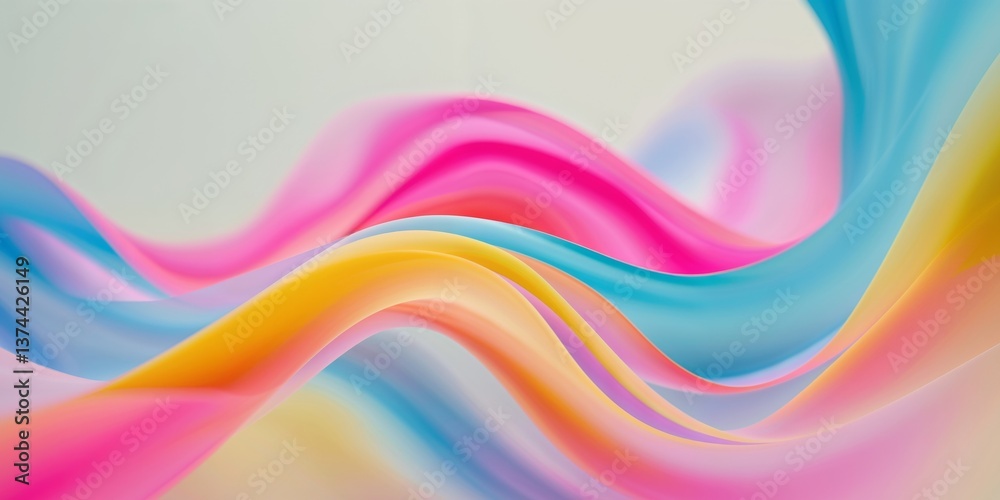 Colorful Abstract Background With Flowing Shapes. Colorful Abstract Background With Flowing Shapes.