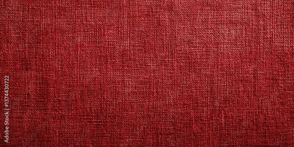 Fototapeta premium Red linen craft paper texture, ideal for Spring Festival, Christmas, or Lunar New Year cards, with a seamless background offering a warm, festive feel