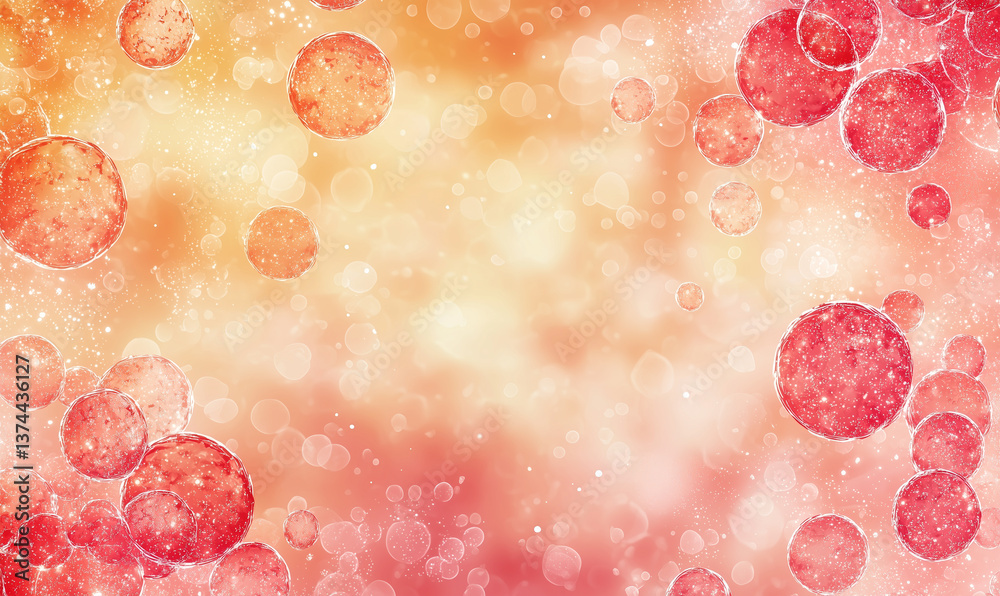 Vibrant bubble background colorful abstract design digital art soft environment close-up view vivid concept for visual appeal