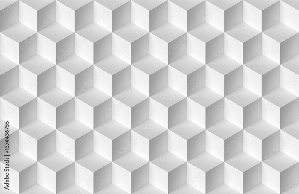 seamless pattern of 3D geometric shapes background cubes white with shadows repeating texture seamless pattern of 3D geometric shapes background cubes white with shadows repeating texture