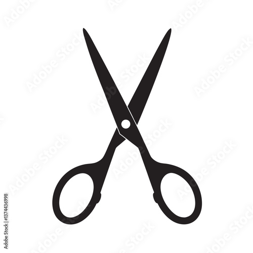 
Scissors isolated on white background, Scissors icon design, black Silhouette vector scissors icon white background