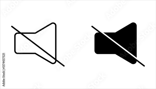 Sound volume icon set, vector illustration on a white background.