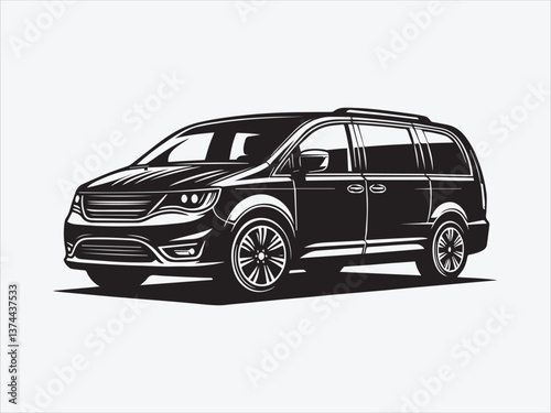  Minivan Car Silhouette with Sleek and Functional Design for Family and Travel Needs