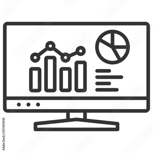 Dashboard Reporting Outline Icon
