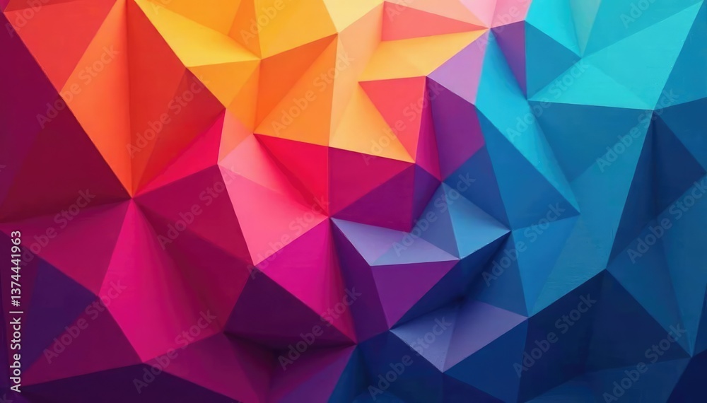 Abstract geometric shapes repeat in vibrant colors , retro, angles, colorful Abstract geometric shapes repeat in vibrant colors , retro, angles, colorful