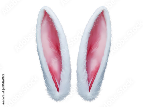 PNG White rabbit ears animal bunny pink, cutout, transparent 