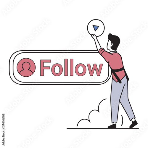 Interactive Follow Button for More Engagement