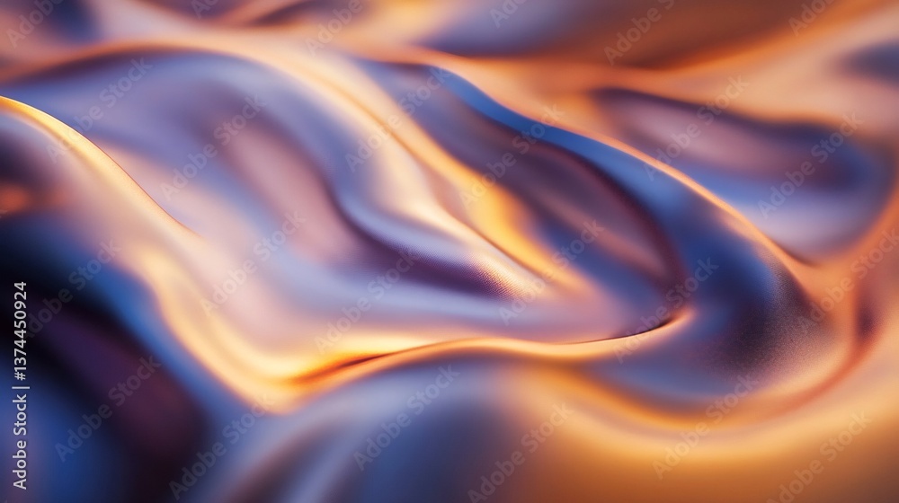 Obraz premium Smooth reflective silk fabric flowing with an elegant and luxurious style