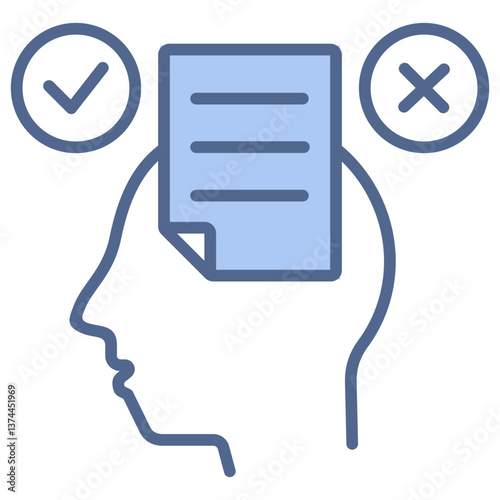 Hypothesis Testing Blue Icon