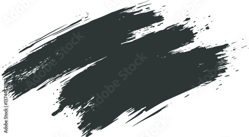 Abstract black brush strokes 