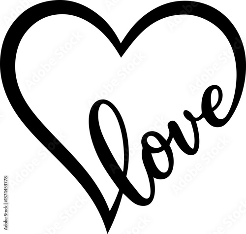 Love Heart SVG Cut Files for Cricut & Silhouette