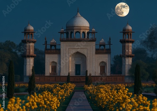 Night descends and bewitches Saadat Ali Khan's tomb in Lucknow photo