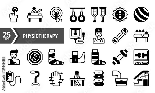 25 Physiotherapy Icons for Your Website or App.