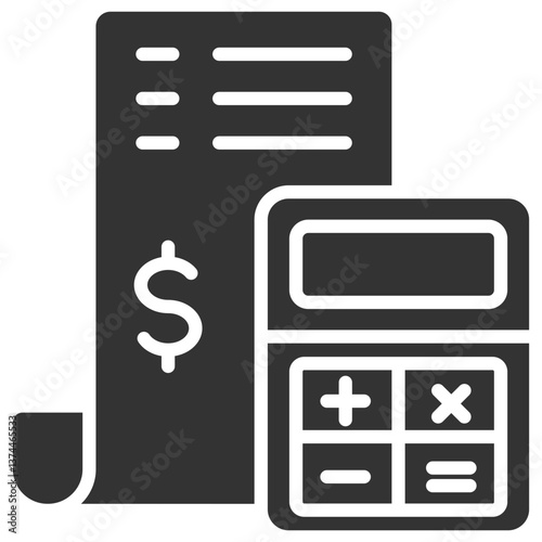 Accounting Glyph Icon
