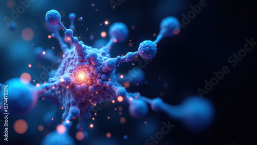 A microscopic view of GLP-1, a hormone that stimulates insulin secretion by pancreatic cells.