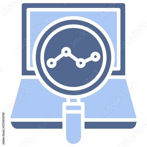 Analysis Flat Blue Icon