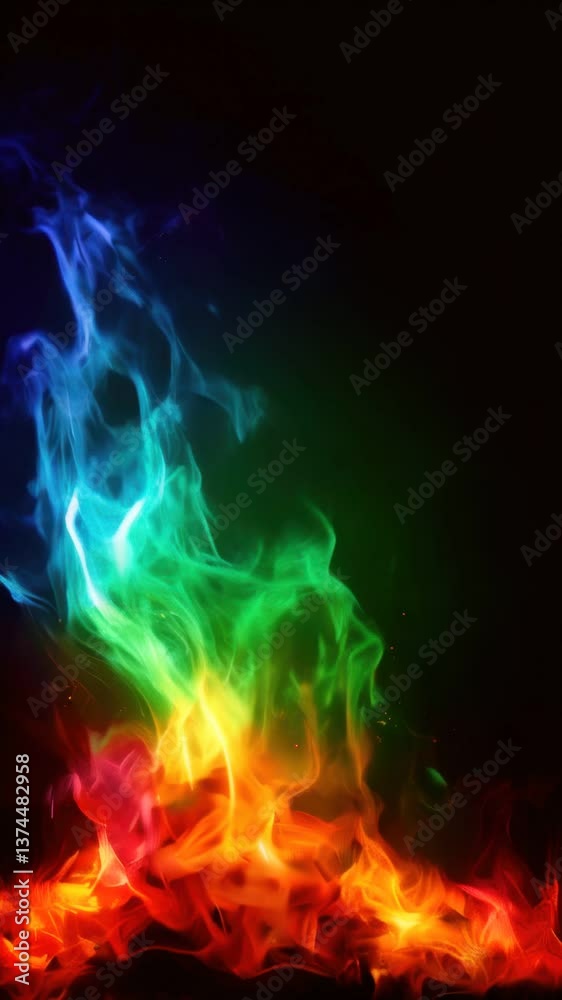 A close up of a fire with a black background A close up of a fire with a black background