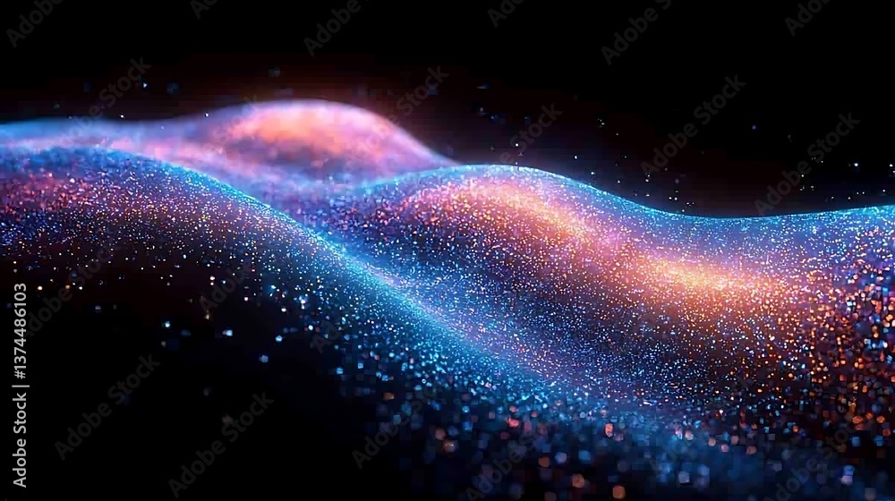 Obraz premium Abstract Particle Wave Background