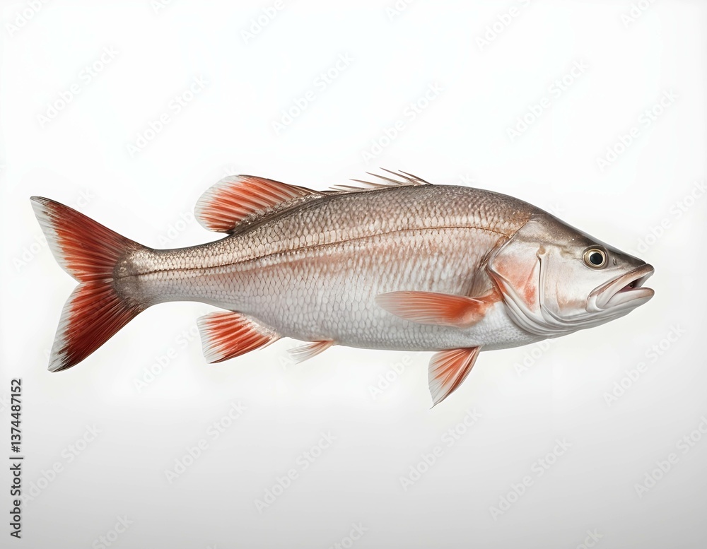 Fresh raw fish isolated on a white background Fresh raw fish isolated on a white background