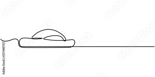 Flip flops continuous one line drawing, single line art element, minimalist sketch line vector illustration, summer travel holiday concept. Continuous one line drawing of slippers for beach. Summer. 