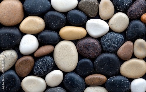 Smooth stones texture background.