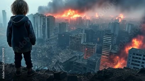 Wallpaper Mural An aerial perspective of the demolished city Torontodigital.ca