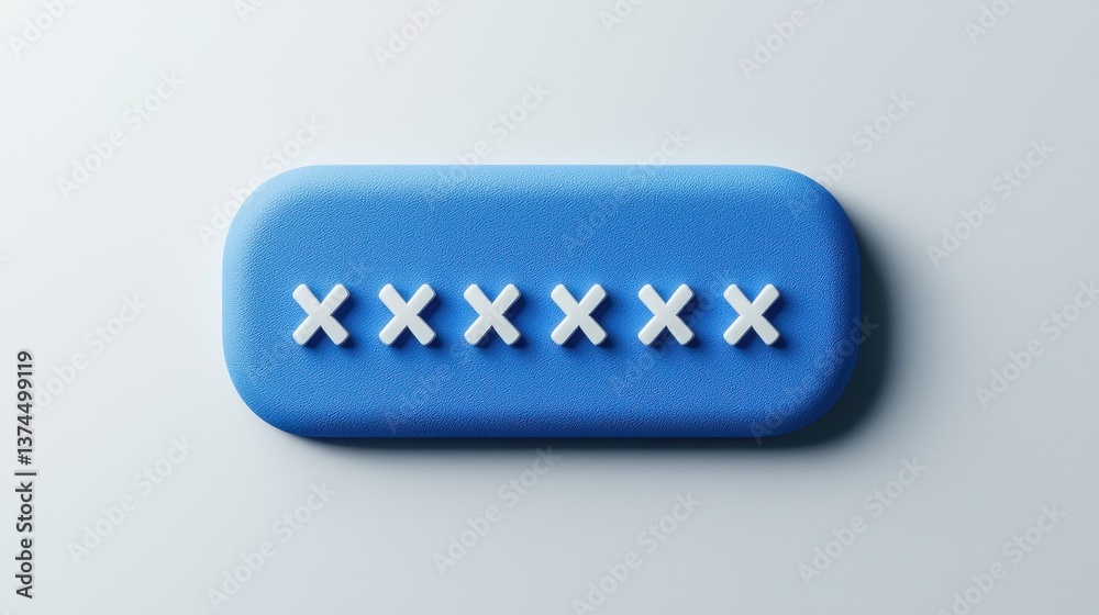 Secure Password Icon on Blue Background for Digital Security Themes Secure Password Icon on Blue Background for Digital Security Themes