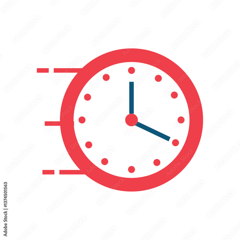 Clock icon vector image with a white background Clock icon vector image with a white background