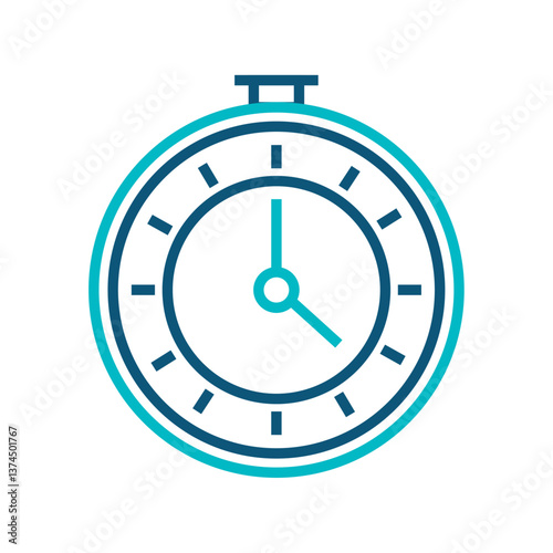 Vector image of stopwatch icon with white background