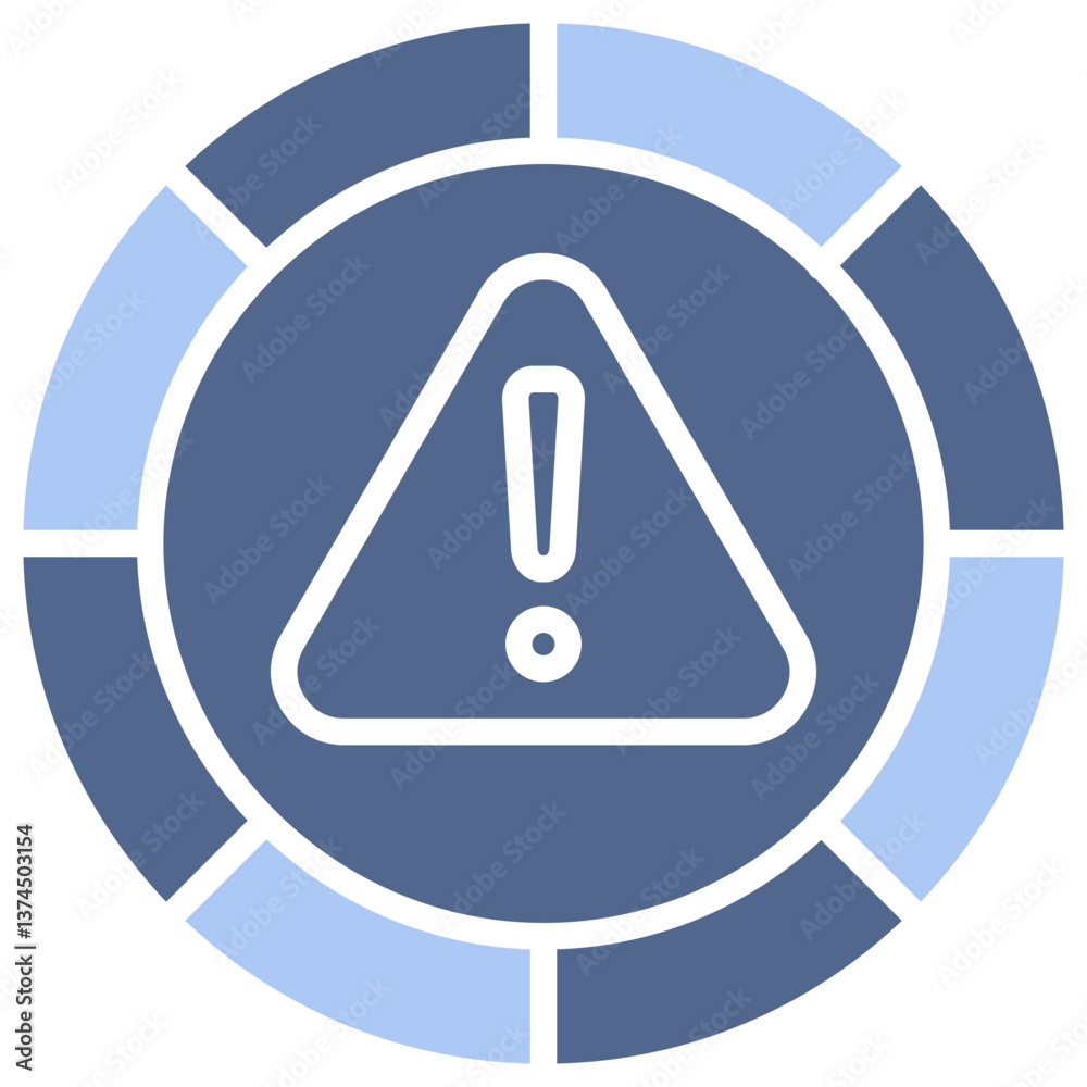 Risk Flat Blue Icon Risk Flat Blue Icon