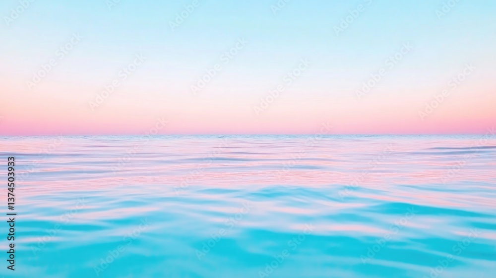 Fototapeta premium serene pastel ocean waves gently lap against shore creating soothing tranquil scene