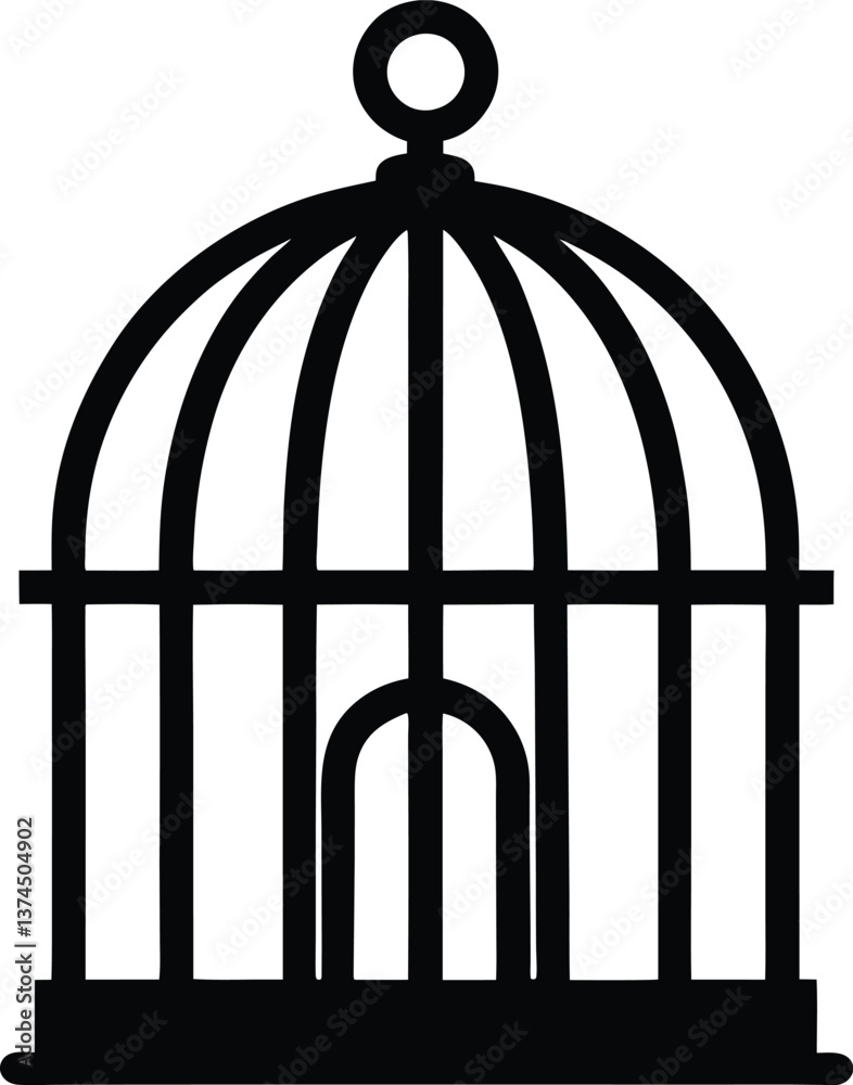 cage for birds vector illustration cage for birds vector illustration