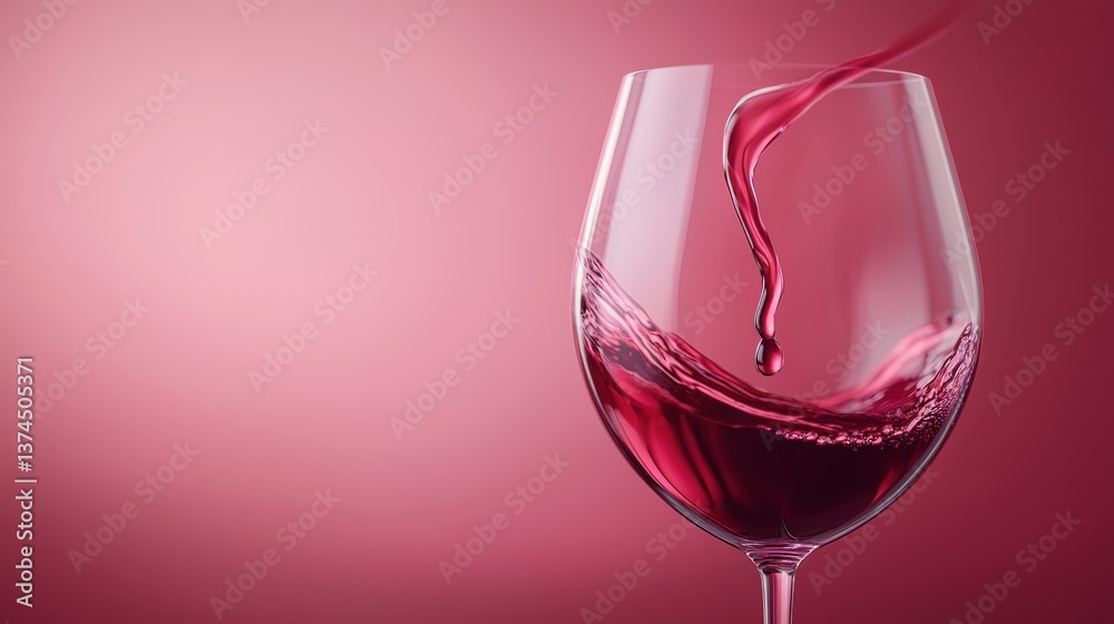 Drop A single drop of red wine falling into a smooth, swirling glass Drop A single drop of red wine falling into a smooth, swirling glass