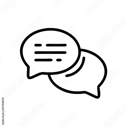 Chat bubbles representing conversation and communication  