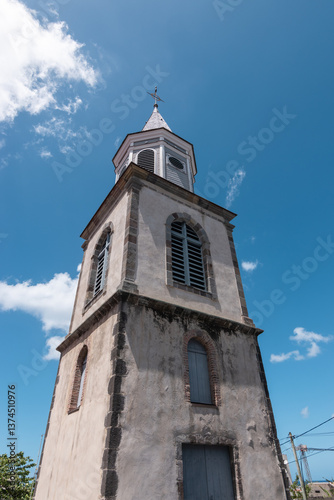 Obraz na płótnie Church Tower in Basse-Terre, Guadeloupe w salonie