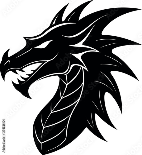 Dragon Vector Silhouette Artwork 01 eps