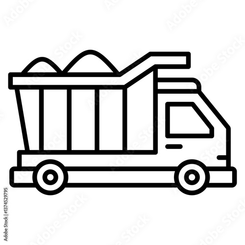 Dump Truck Outline Icon